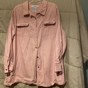 Women’s pink denim shirt long sleeve